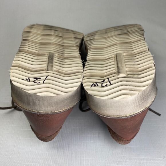 ROAN by Bed Stu 'FENTON' Distressed Leather Shoes! Pecan Beige Suede Sz 9.5 - Picture 13 of 16